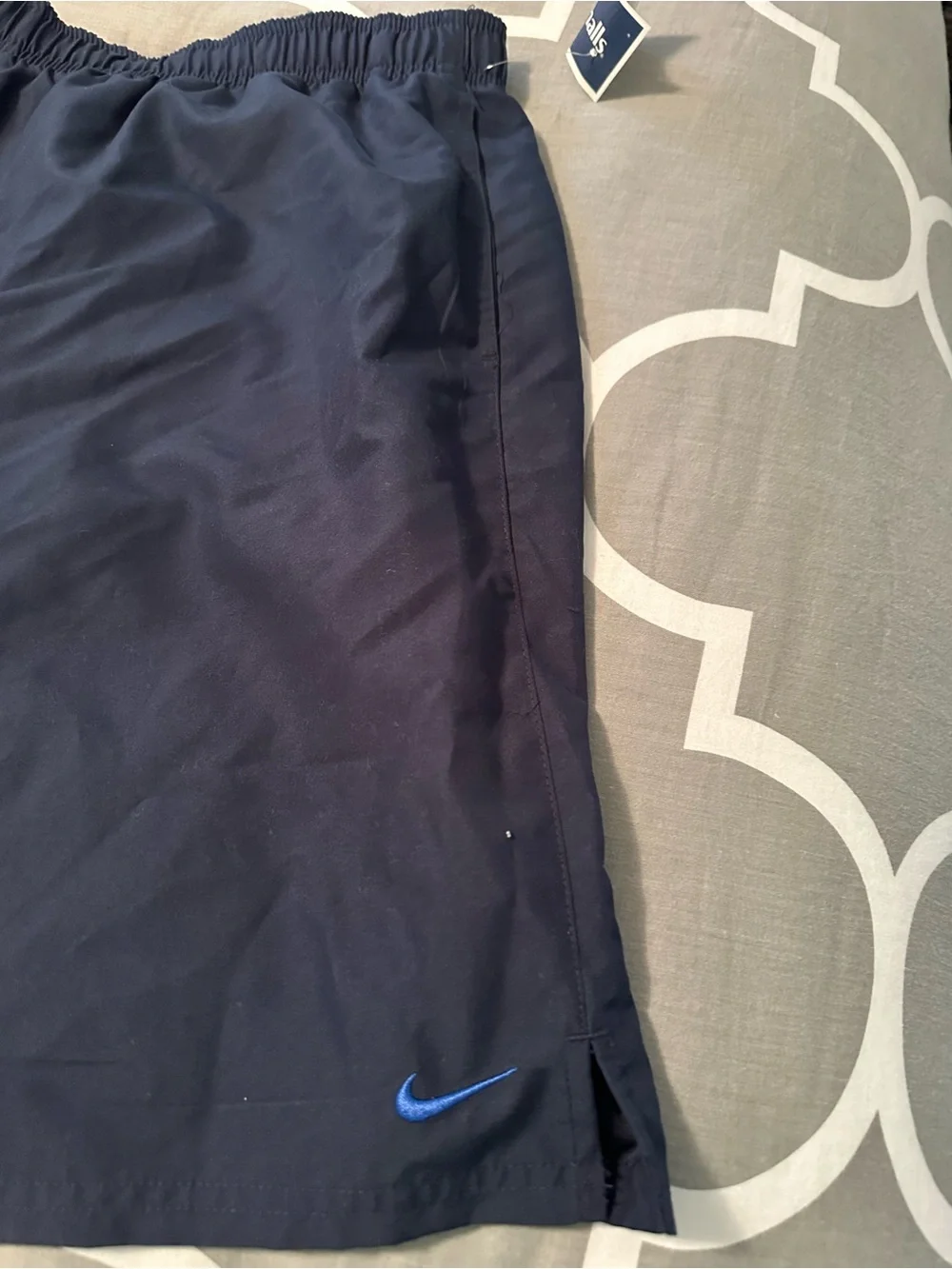Nike Men's Dark Navy Elastic-Waist Swim Trunks